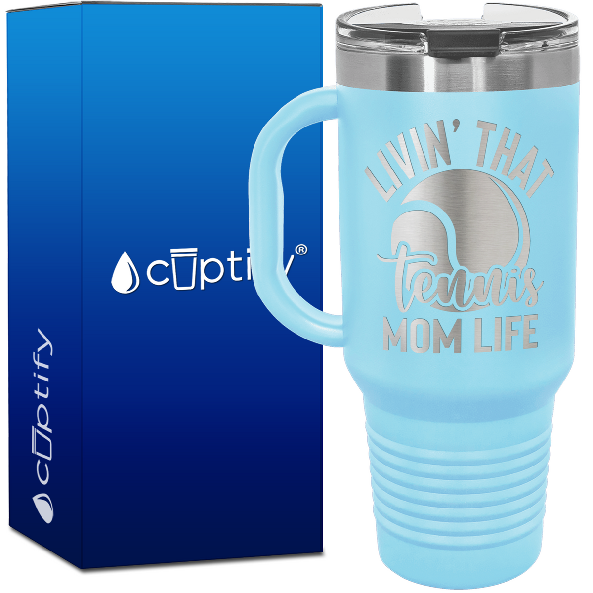 Livin' that Tennis Mom Life 40oz Tennis Travel Mug