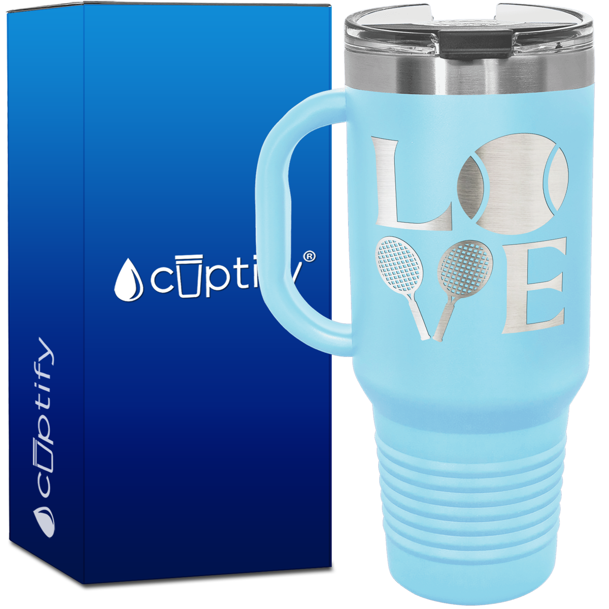 Tennis LOVE 40oz Tennis Travel Mug