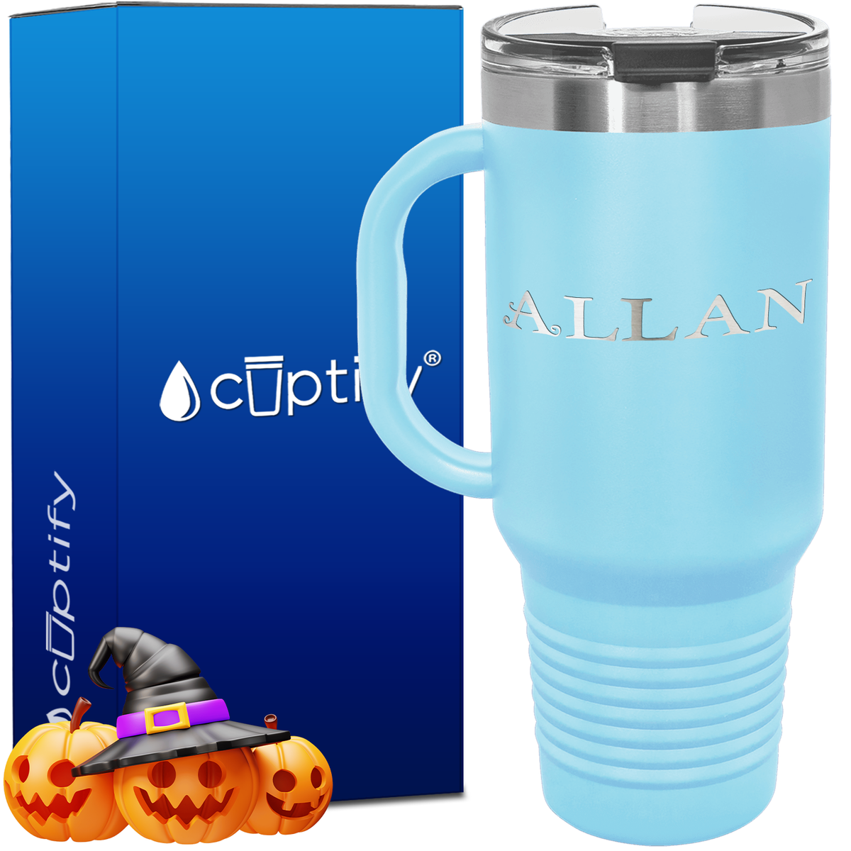 Personalized Eerie Font Style 40oz Halloween Travel Mug