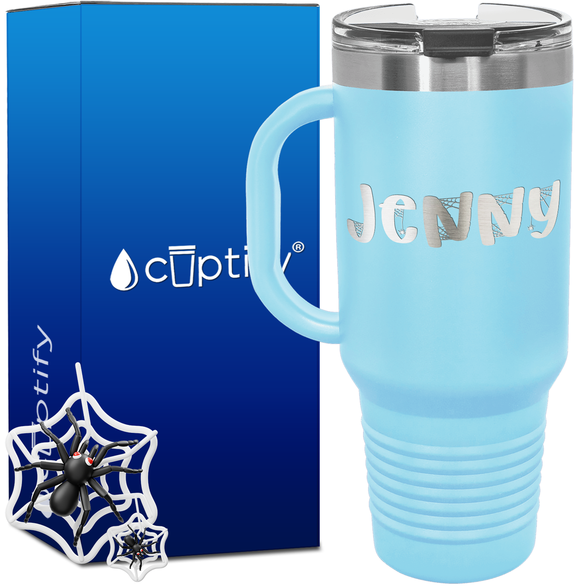 Personalized Spooky Font Style 40oz Halloween Travel Mug