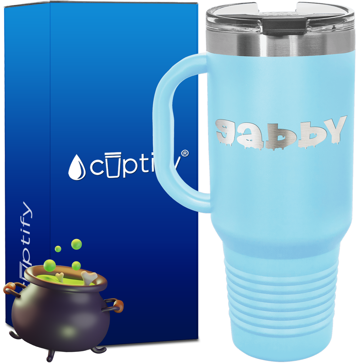 Personalized Haunted Font Style 40oz Halloween Travel Mug