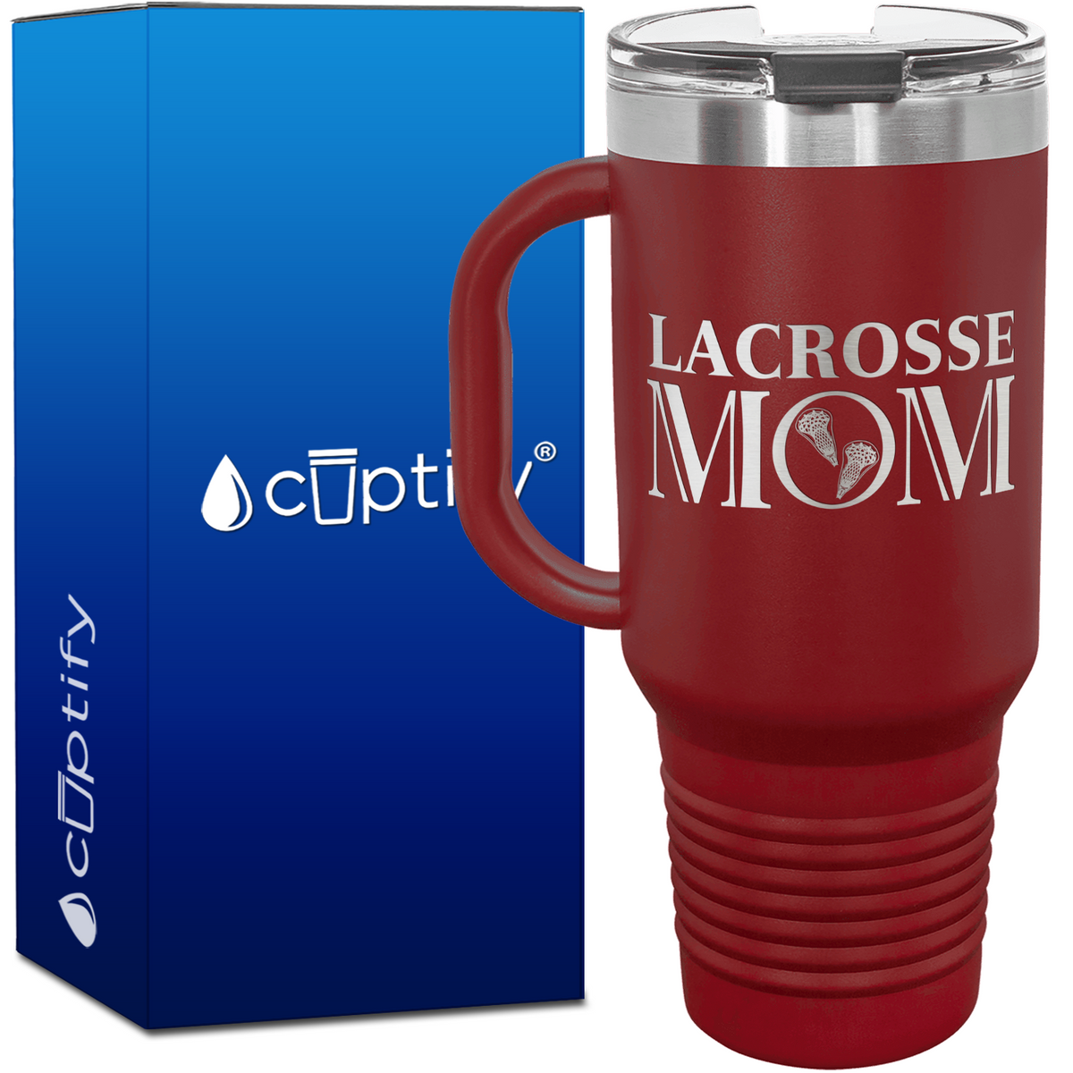 Lacrosse Mom 40oz Mom Travel Mug