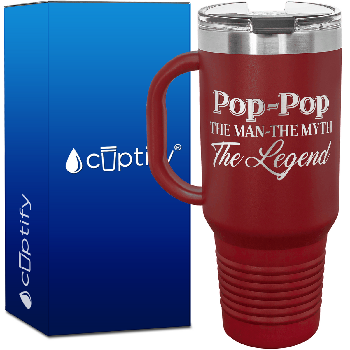 Pop-Pop The Man The Myth The Legend 40oz Travel Mug