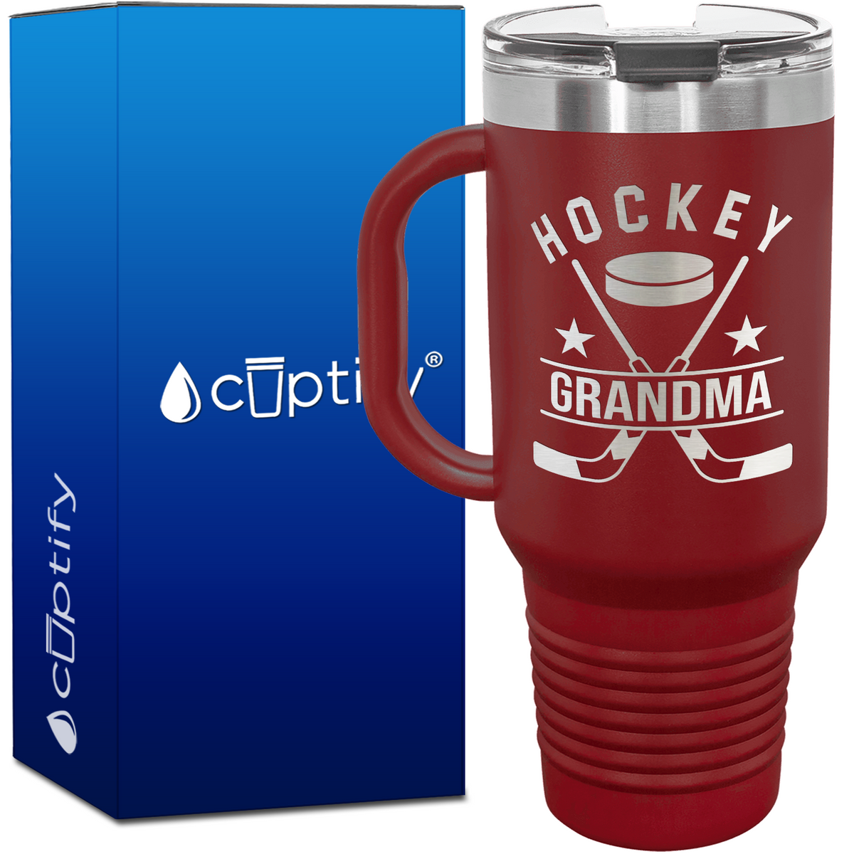 Hockey Grandma 40oz Travel Mug