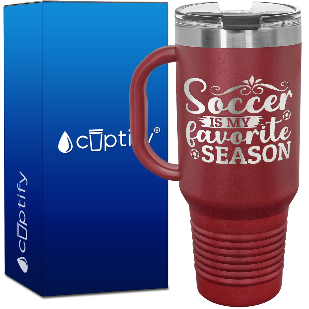 Soccer is my Favorite Season 40oz Soccer Travel Mug
