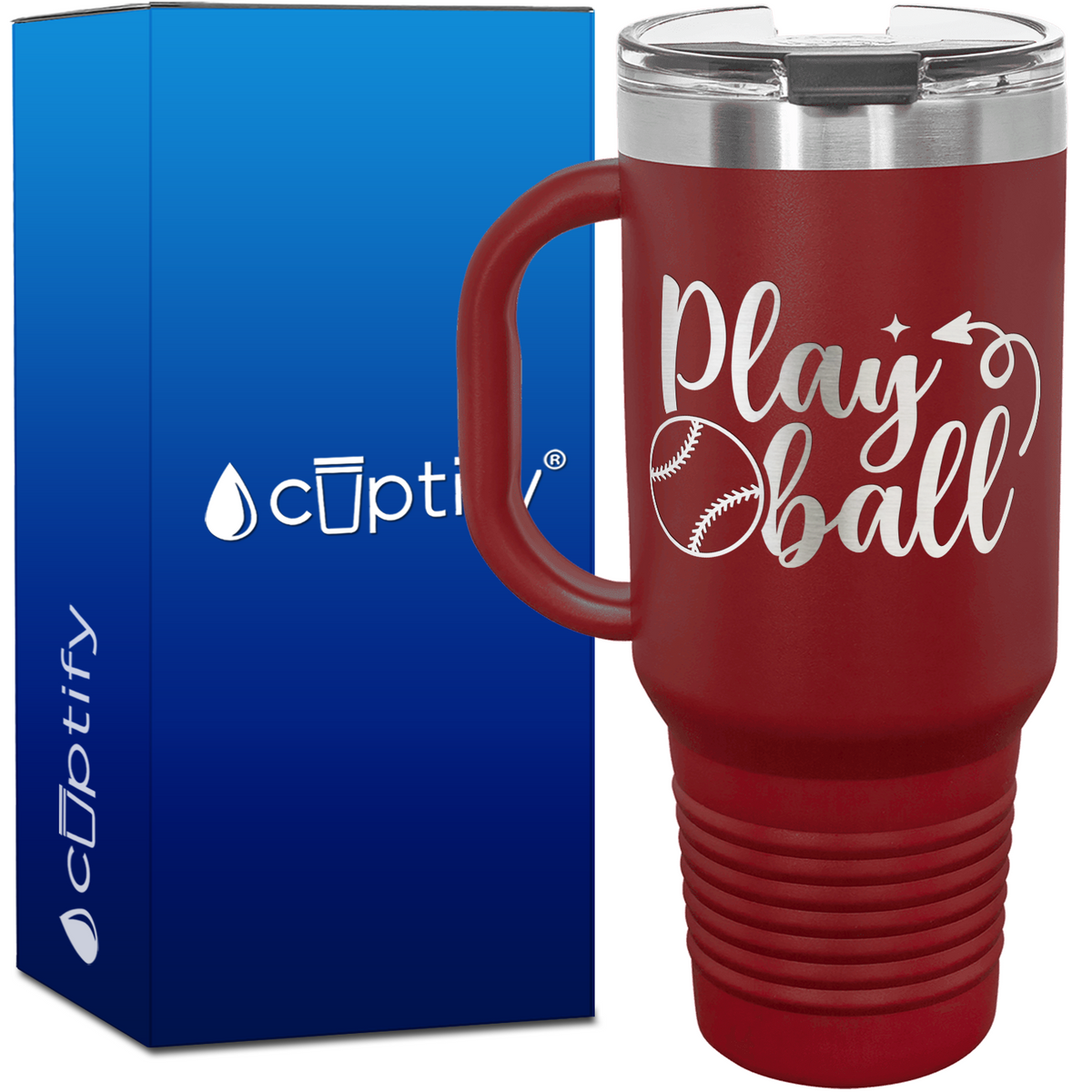 Play Ball 40oz Baseball Travel Mug