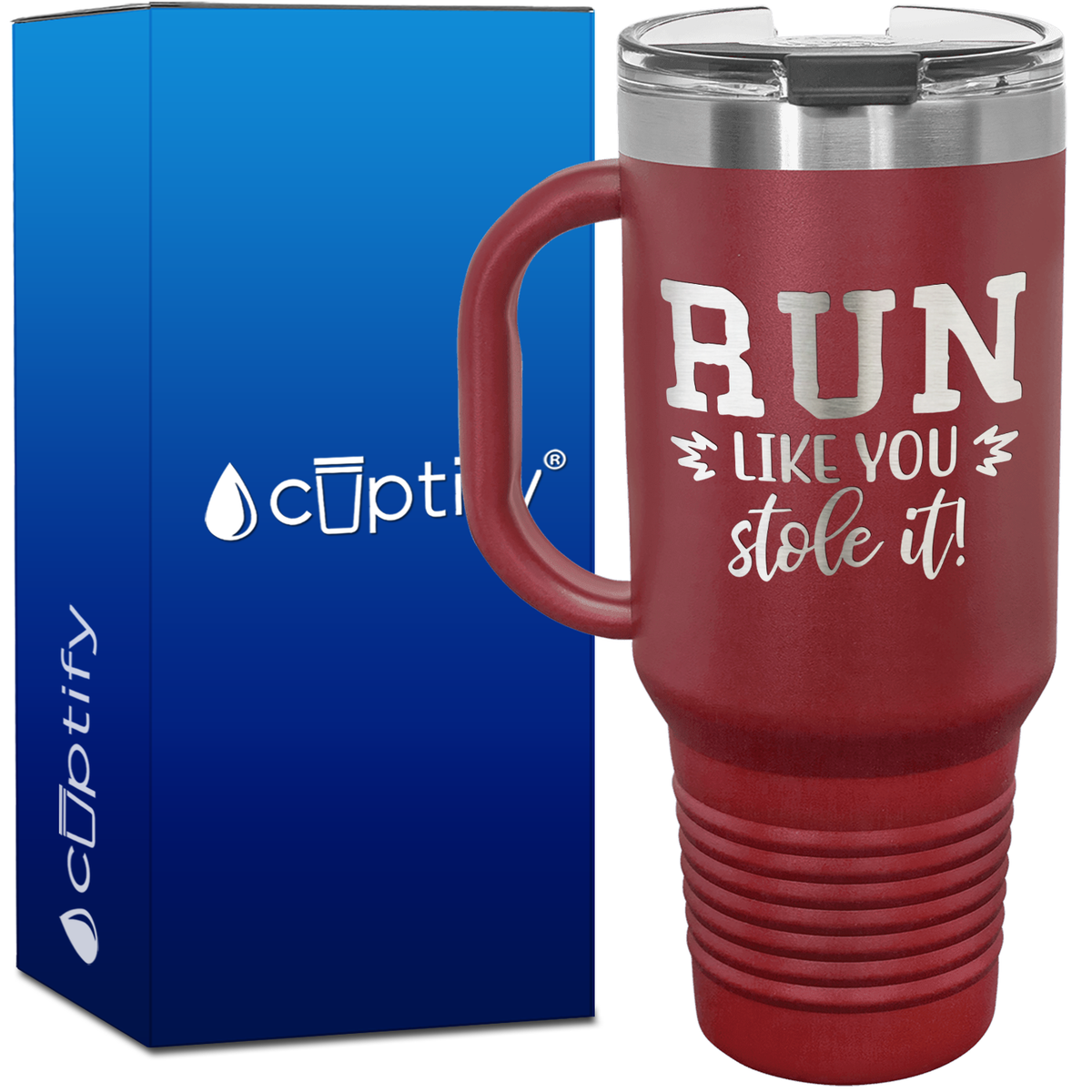 Run Like You Stole It 40oz Baseball Travel Mug