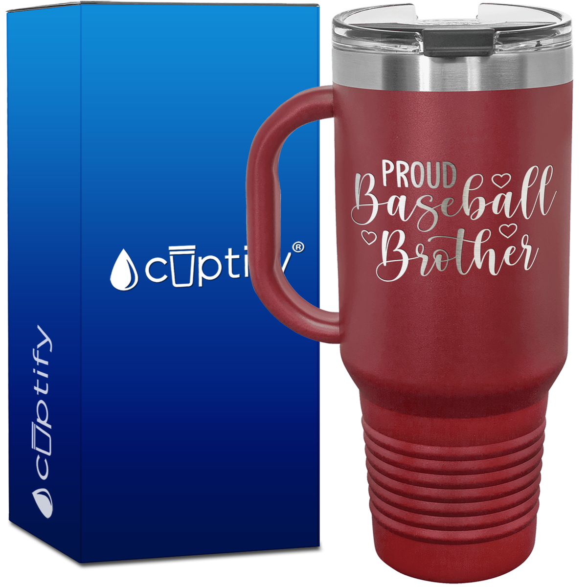 Proud Baseball Brother 40oz Baseball Travel Mug
