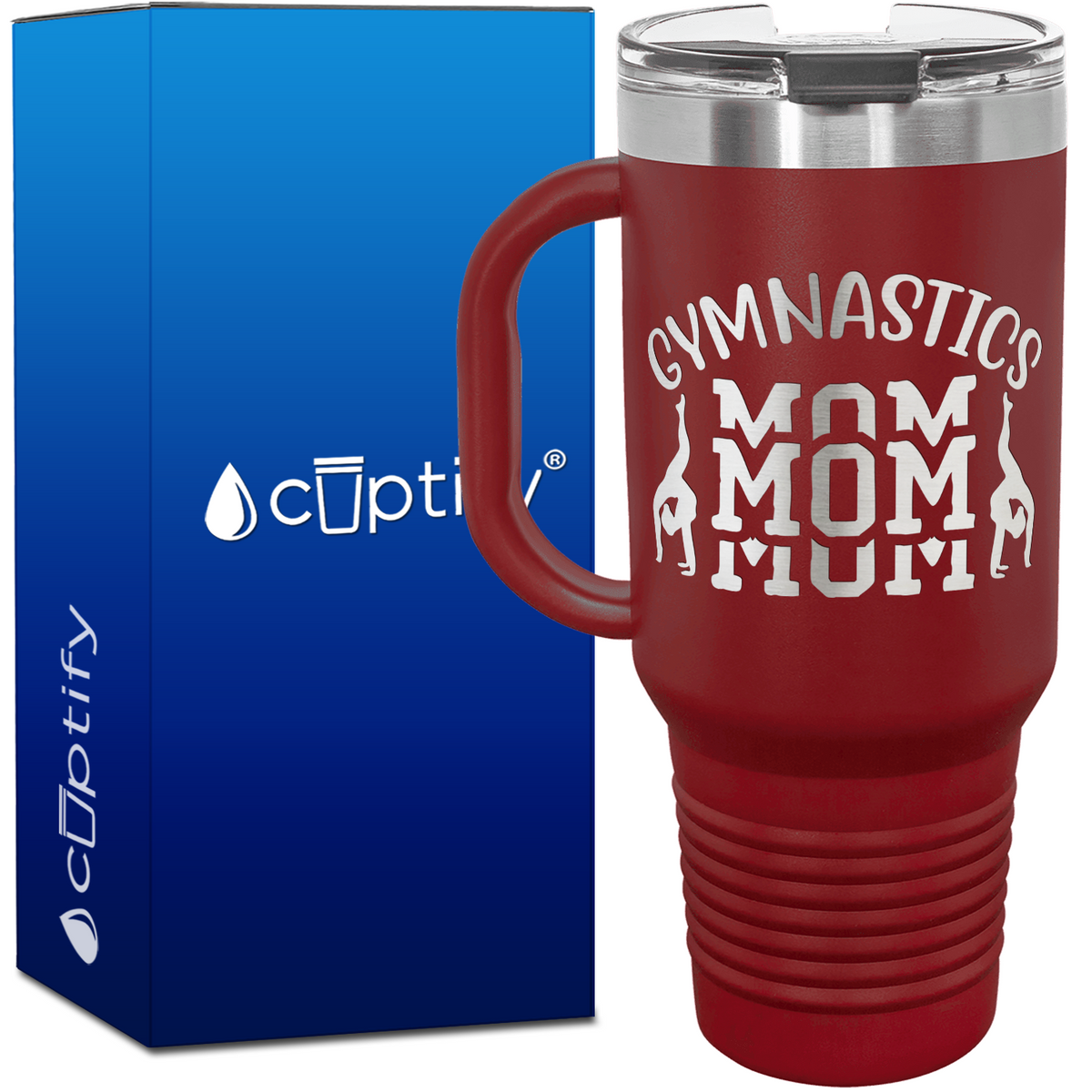 Gymnastics Mom Silhouette 40oz Gymnastics Travel Mug