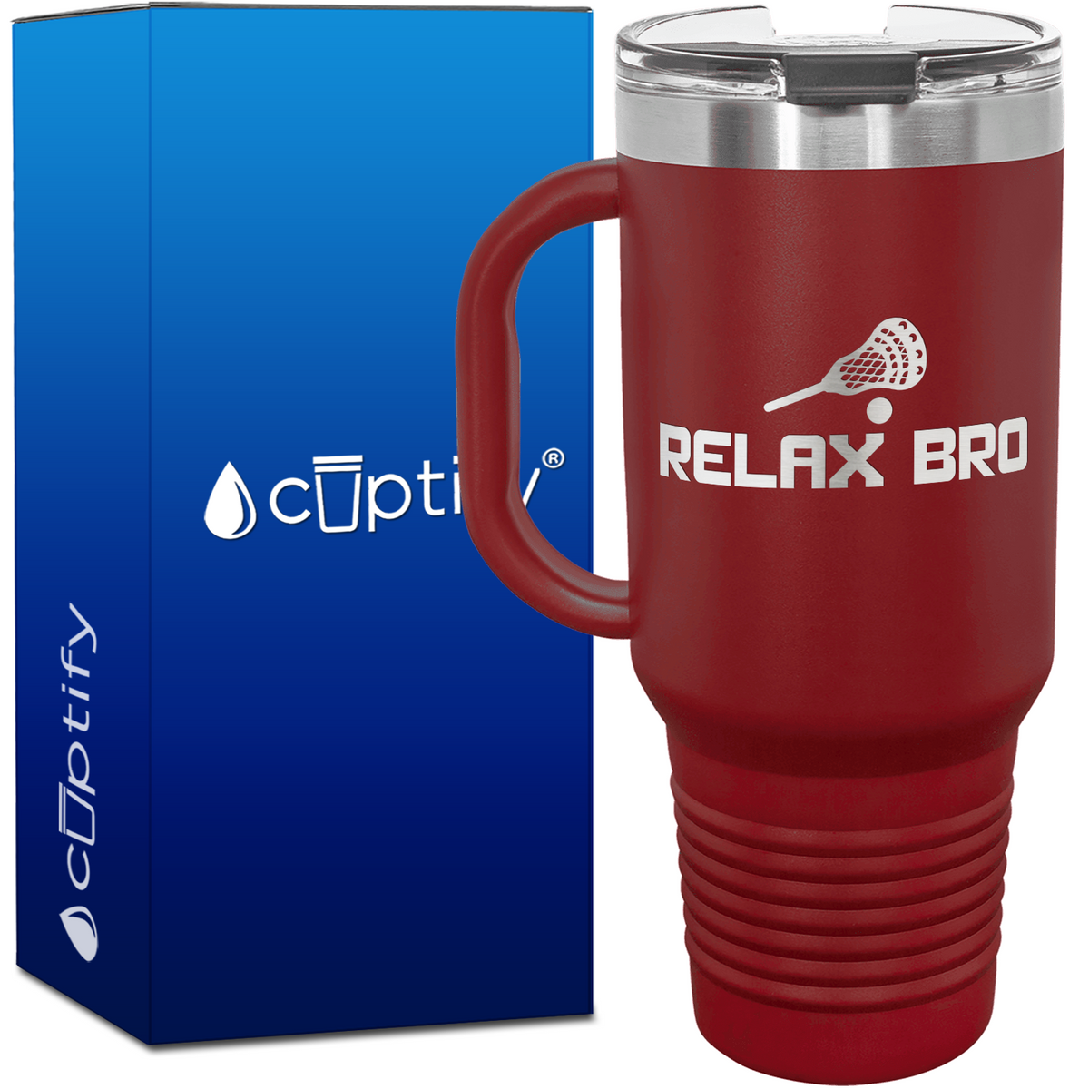 Relax Bro Lacrosse 40oz Lacrosse Travel Mug