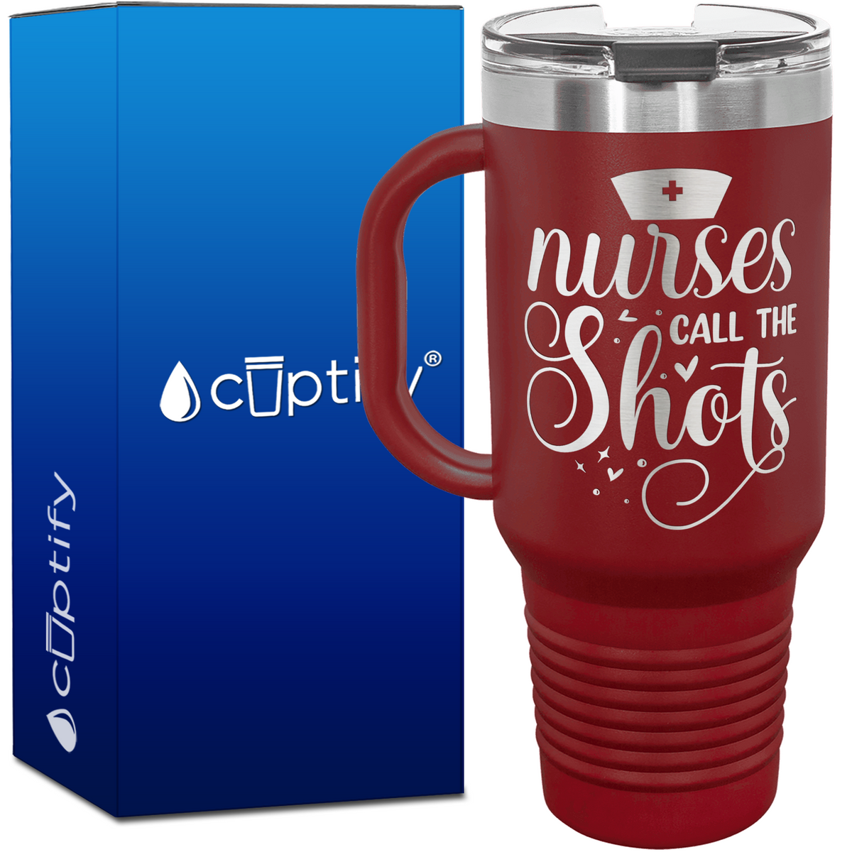 Nurses Call the Shots 40oz Nurse Travel Mug
