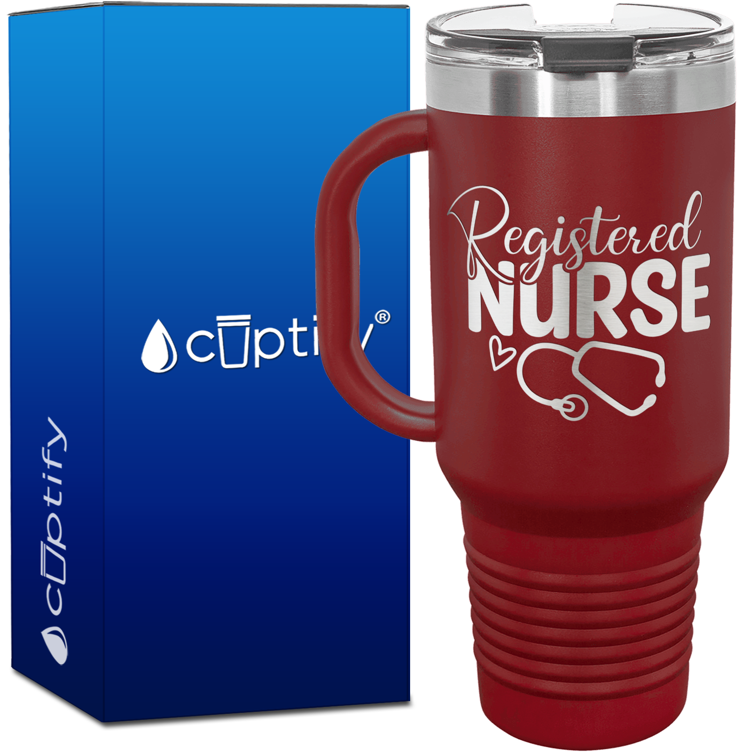 Registered Nurse Stethoscope 40oz Nurse Travel Mug