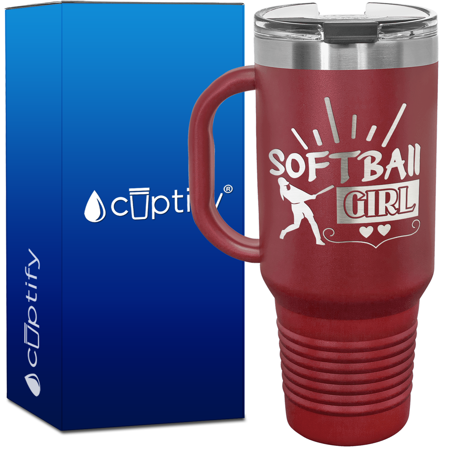Softball Girl 40oz Softball Travel Mug