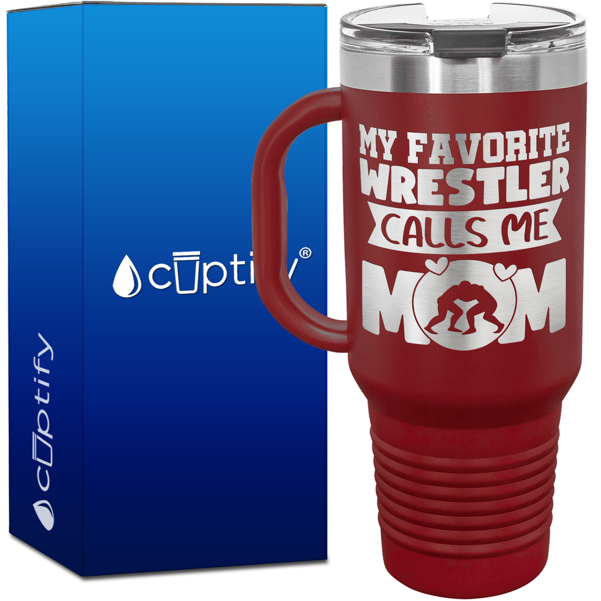 My Favorite Wrestler Calls Me Mom 40oz Travel Mug