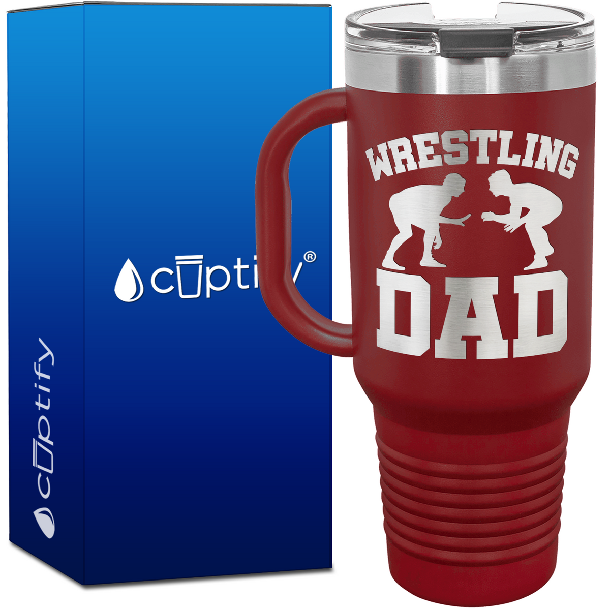Wrestling Dad 40oz Travel Mug