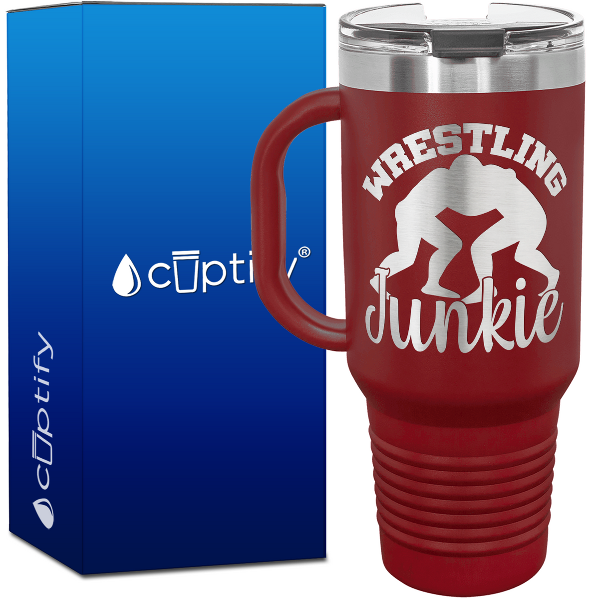 Wrestling Junkie 40oz Travel Mug