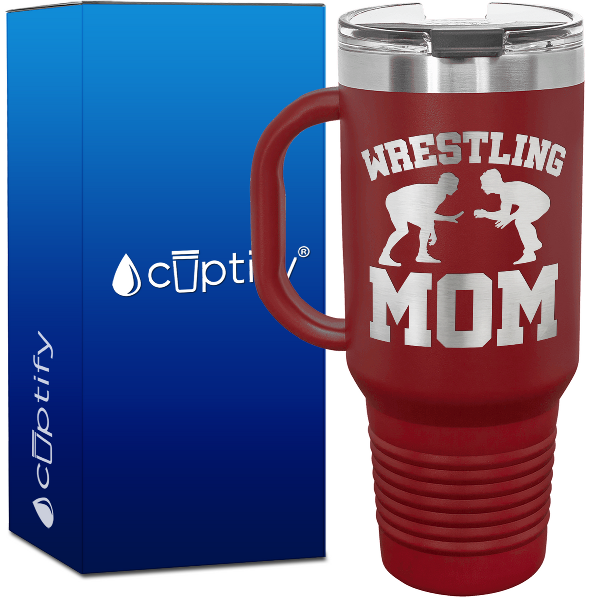 Wrestling Mom 40oz Travel Mug