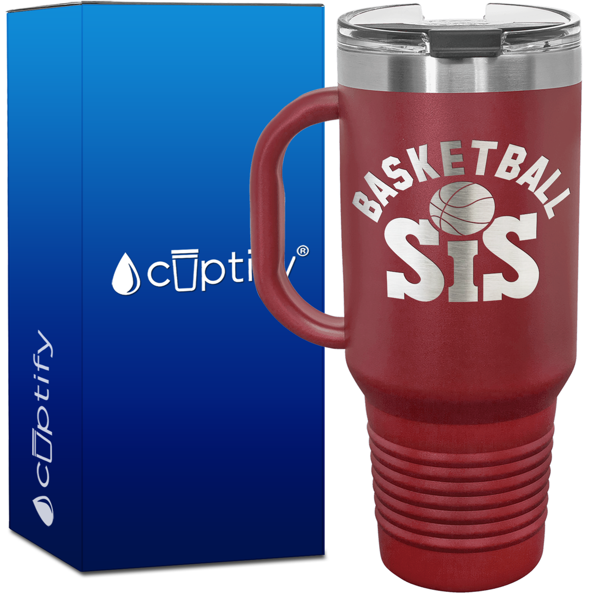 Basketball Sis 40oz Basketball Travel Mug
