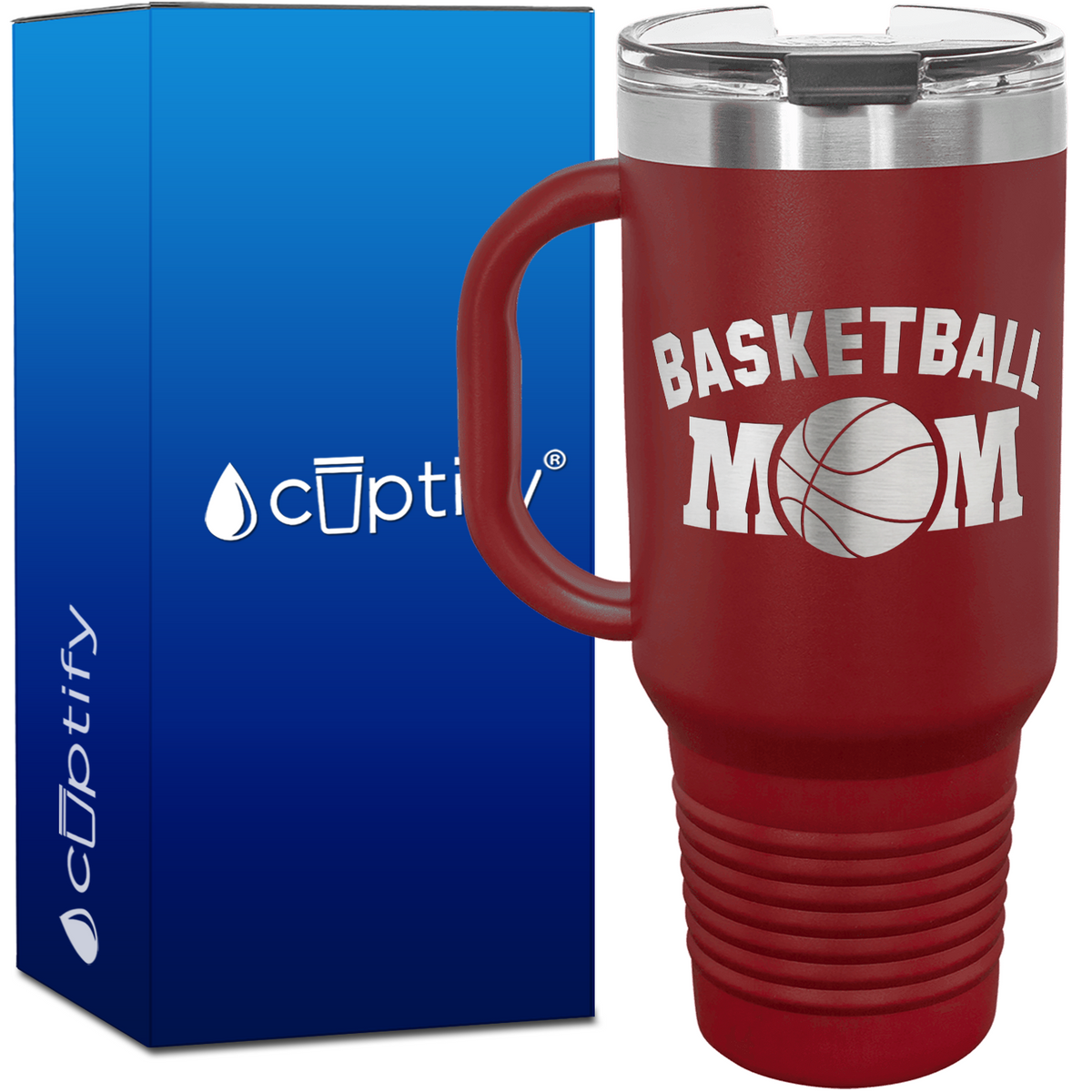 Basketball Mom 40oz Basketball Travel Mug