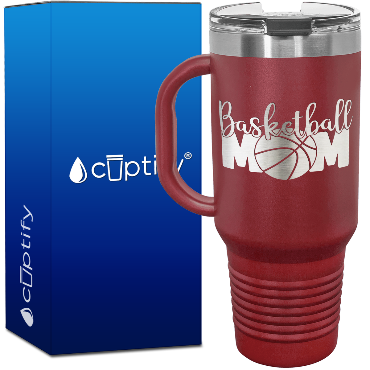 Basketball Mom Ball 40oz Basketball Travel Mug
