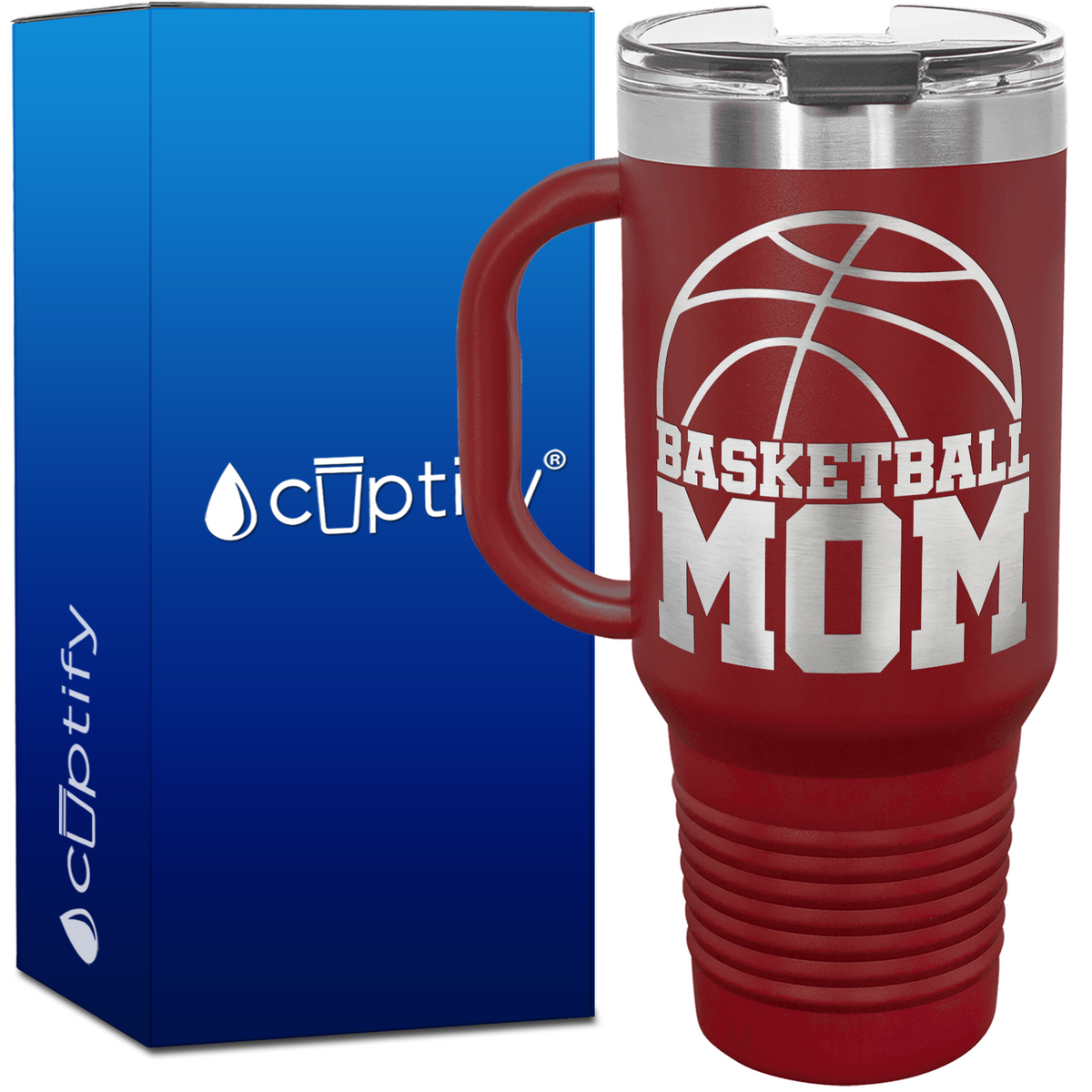 Basketball Mom 40oz Basketball Travel Mug