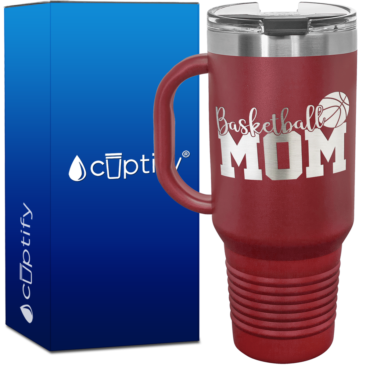 Basketball Mom 40oz Basketball Travel Mug