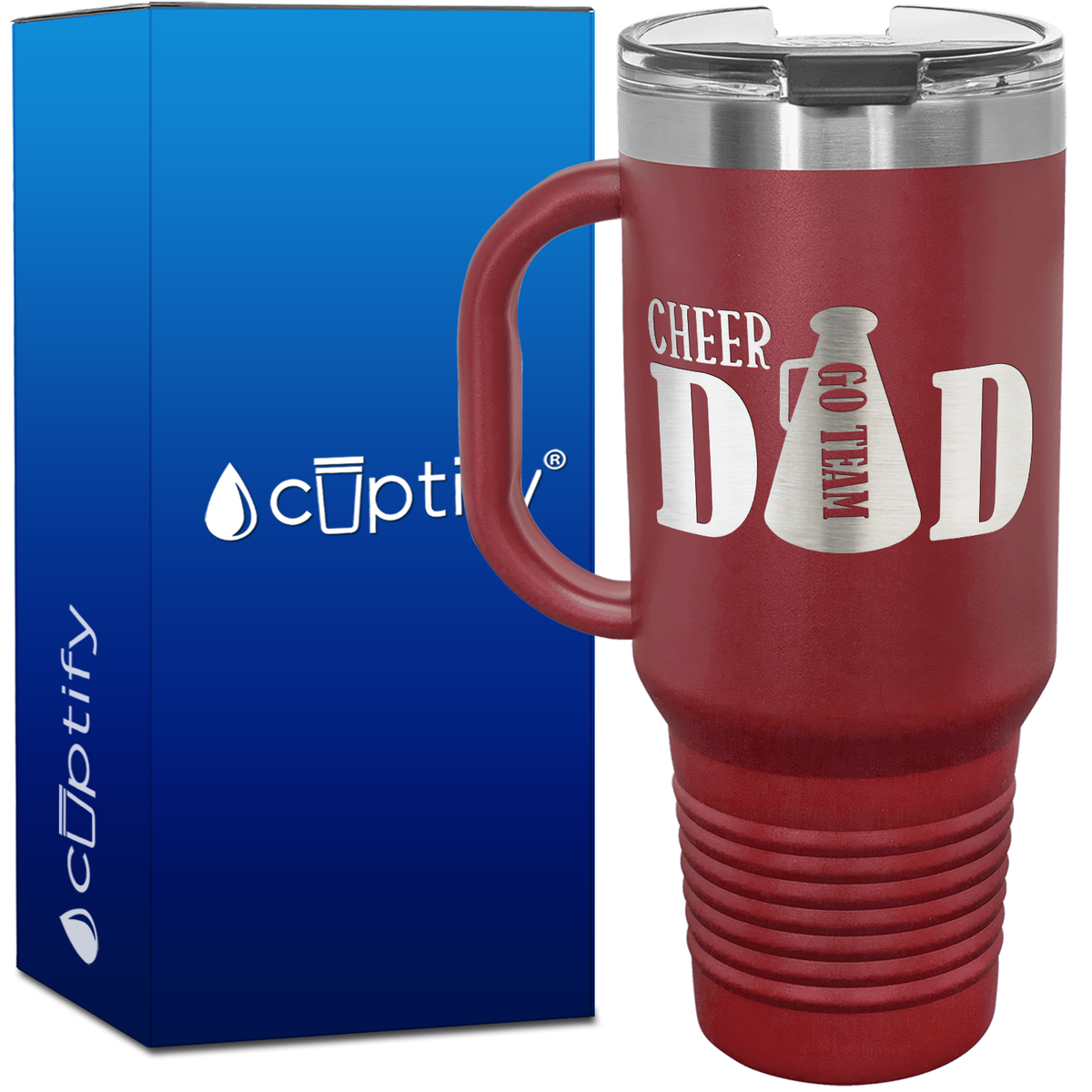 Cheer Dad Go Team 40oz Cheer Travel Mug