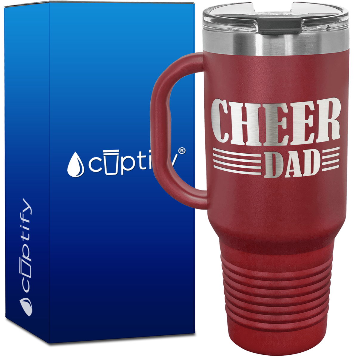 Cheer Dad Lines 40oz Cheer Travel Mug