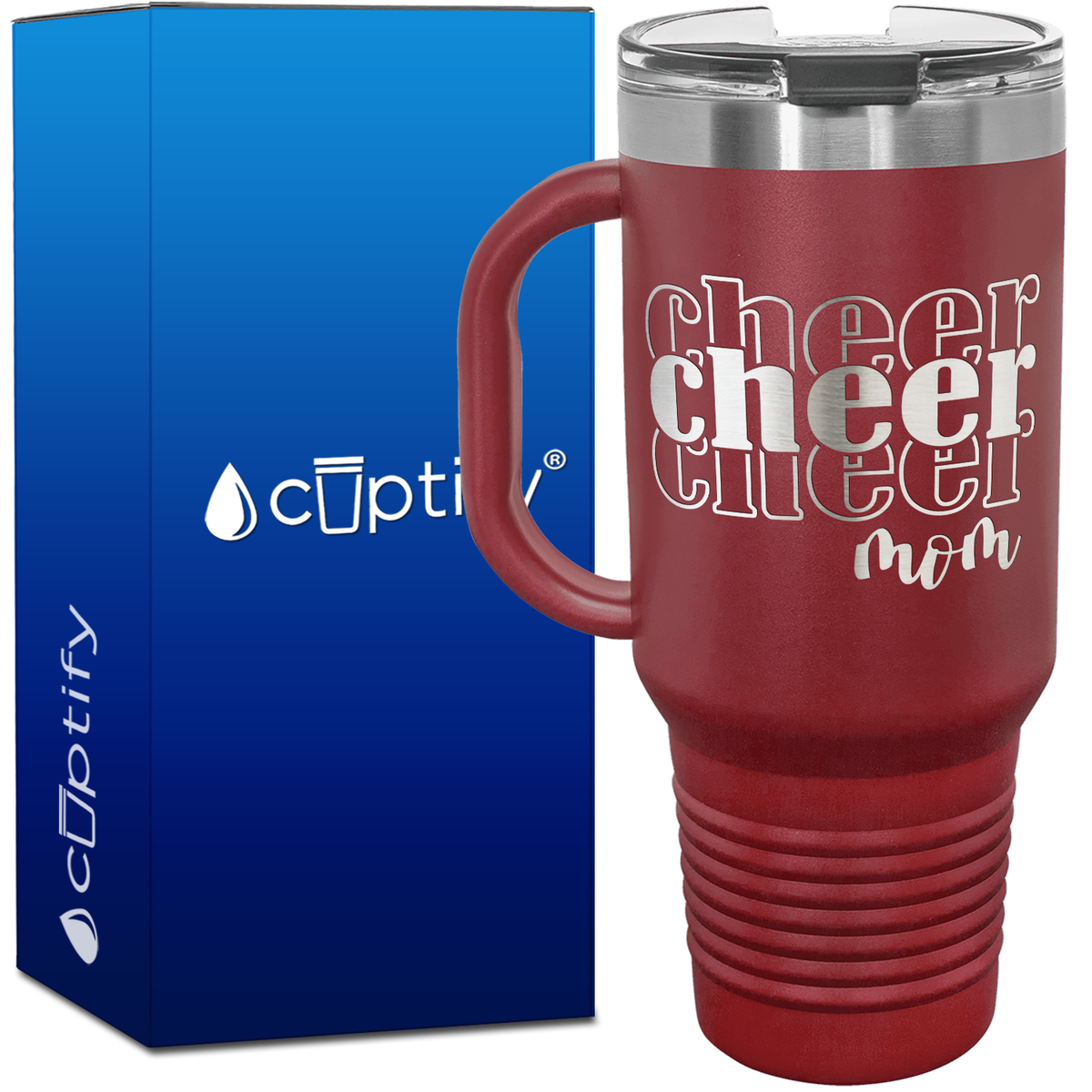 Cheer Cheer Cheer Mom 40oz Cheer Travel Mug