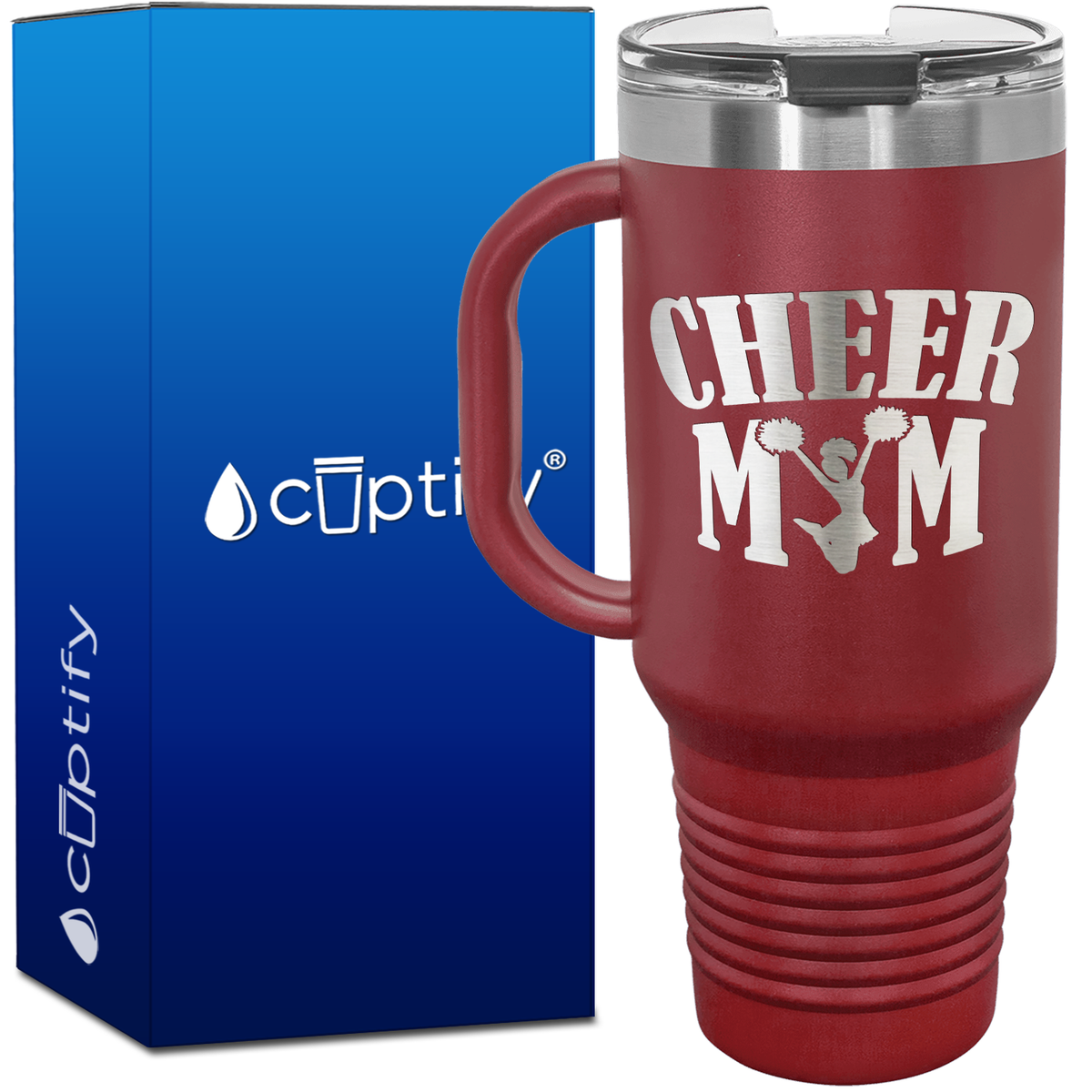 Cheer Mom 40oz Cheer Travel Mug
