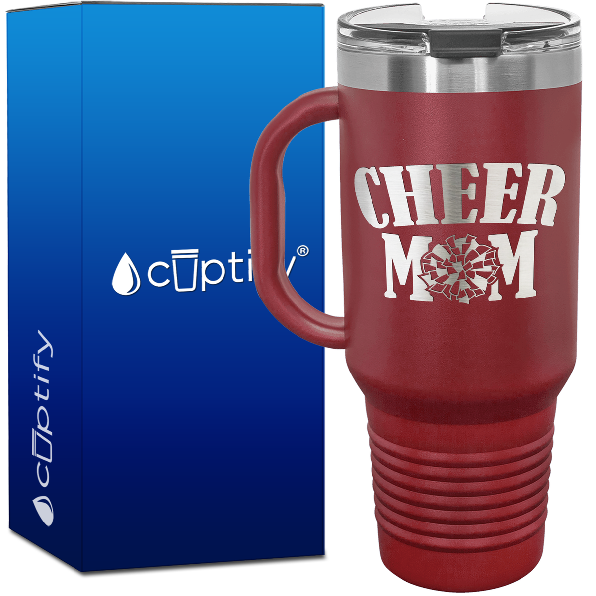 Cheer Mom 40oz Cheer Travel Mug