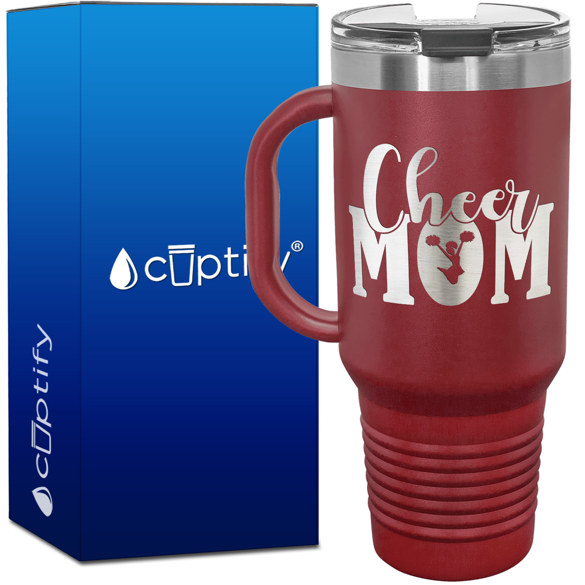 Cheer Mom 40oz Cheer Travel Mug