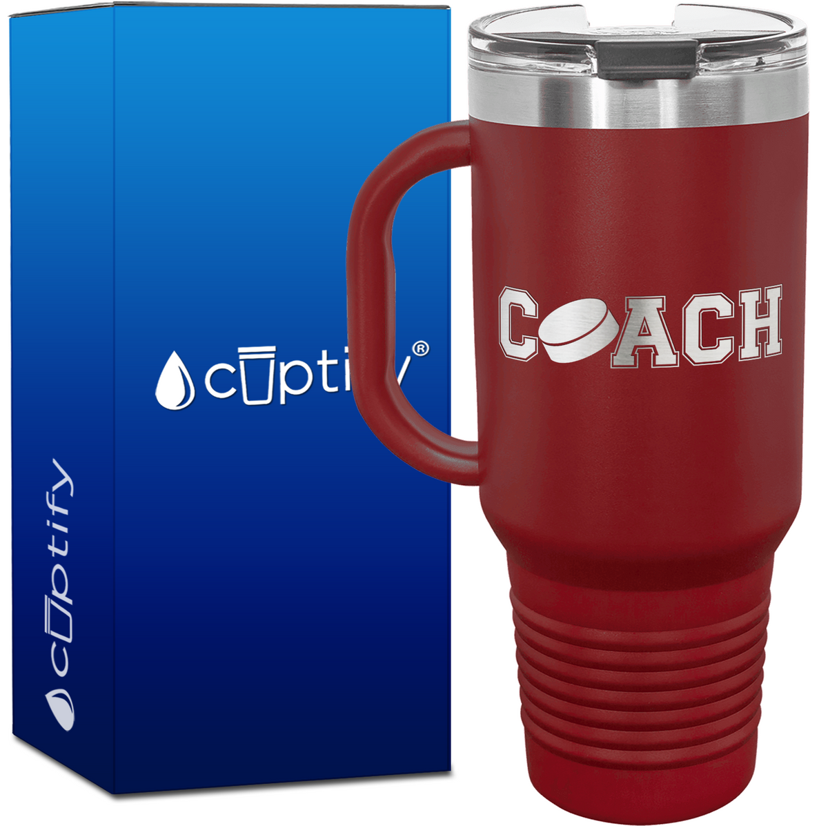 Coach Hockey 40oz Coach Travel Mug