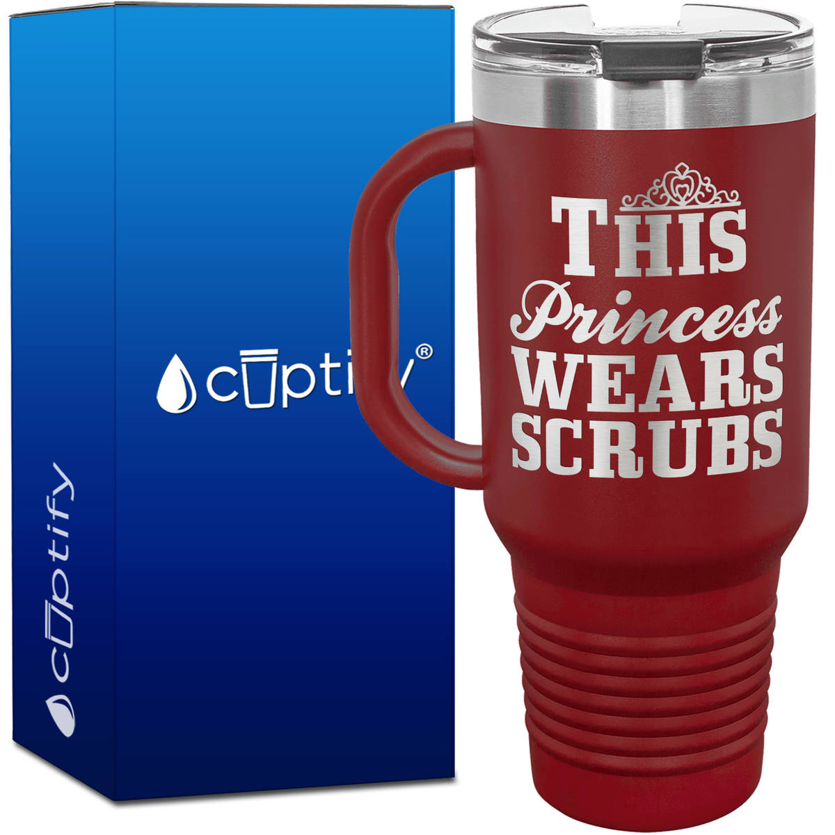 This Princess Wears Scrubs 40oz Nurse Travel Mug