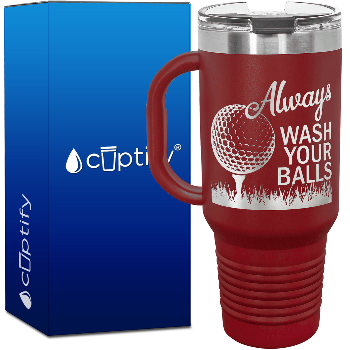 Always Wash Your Balls 40oz Golf Travel Mug