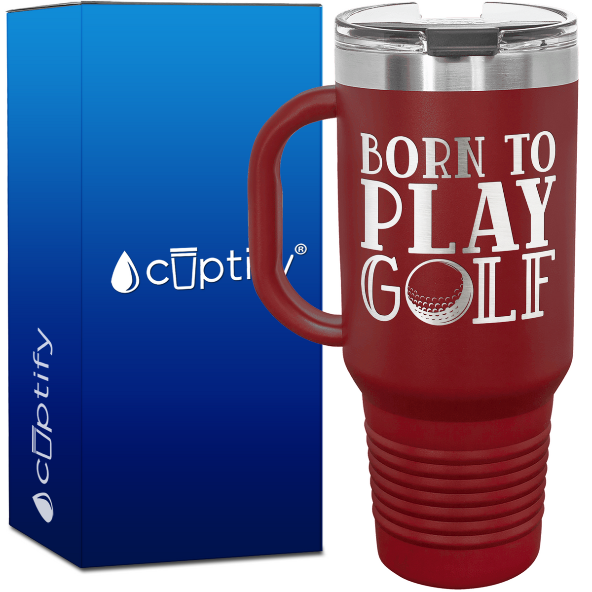 Born to Play Golf 40oz Golf Travel Mug