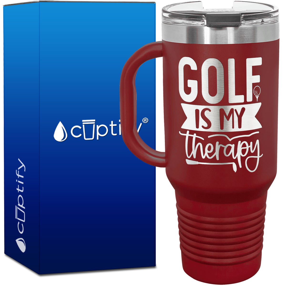 Golf is My Therapy 40oz Golf Travel Mug