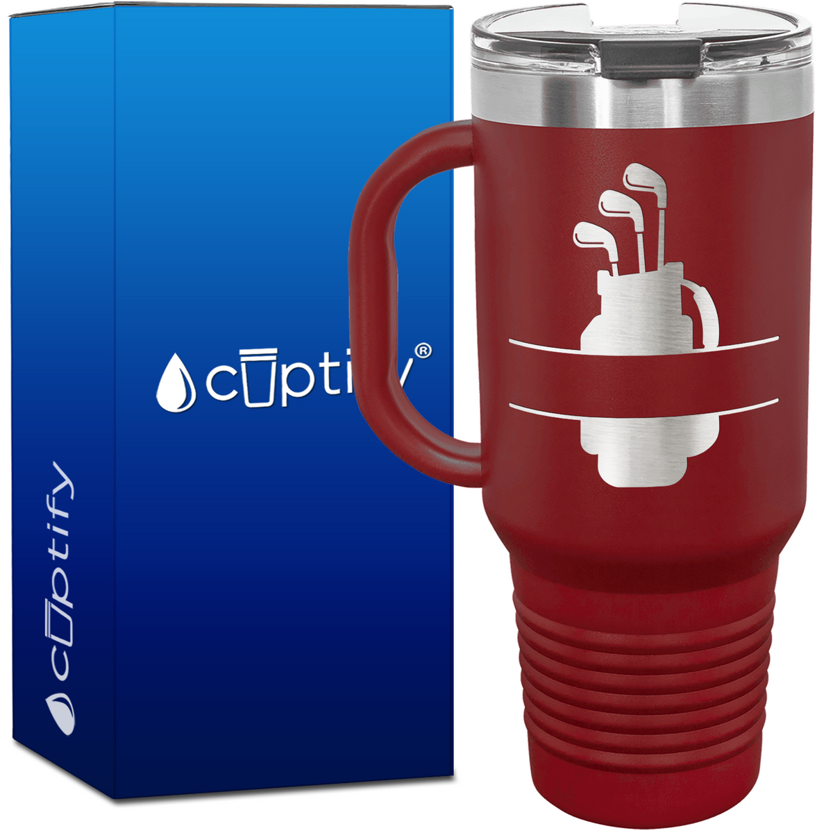 Personalized Golf Bag with Clubs 40oz Golf Travel Mug