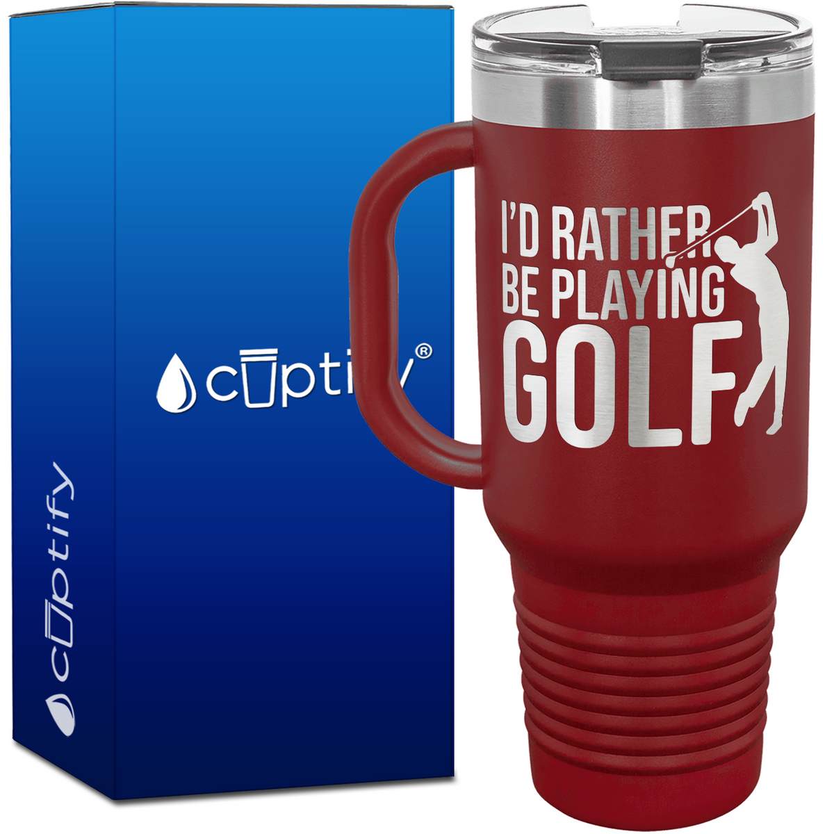 I'd Rather Be Playing Golf 40oz Golf Travel Mug