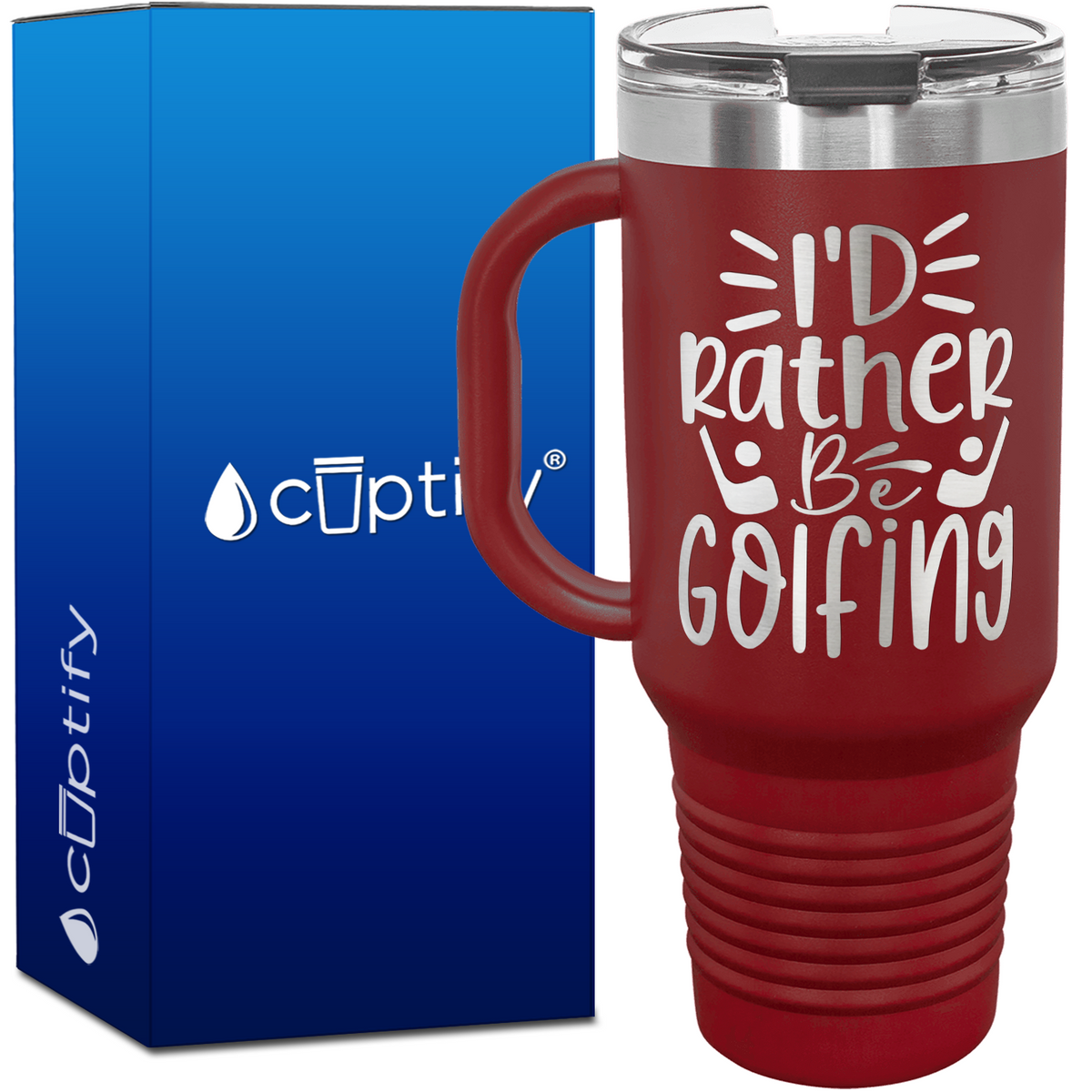 I'd Rather Be Golfing 40oz Golf Travel Mug