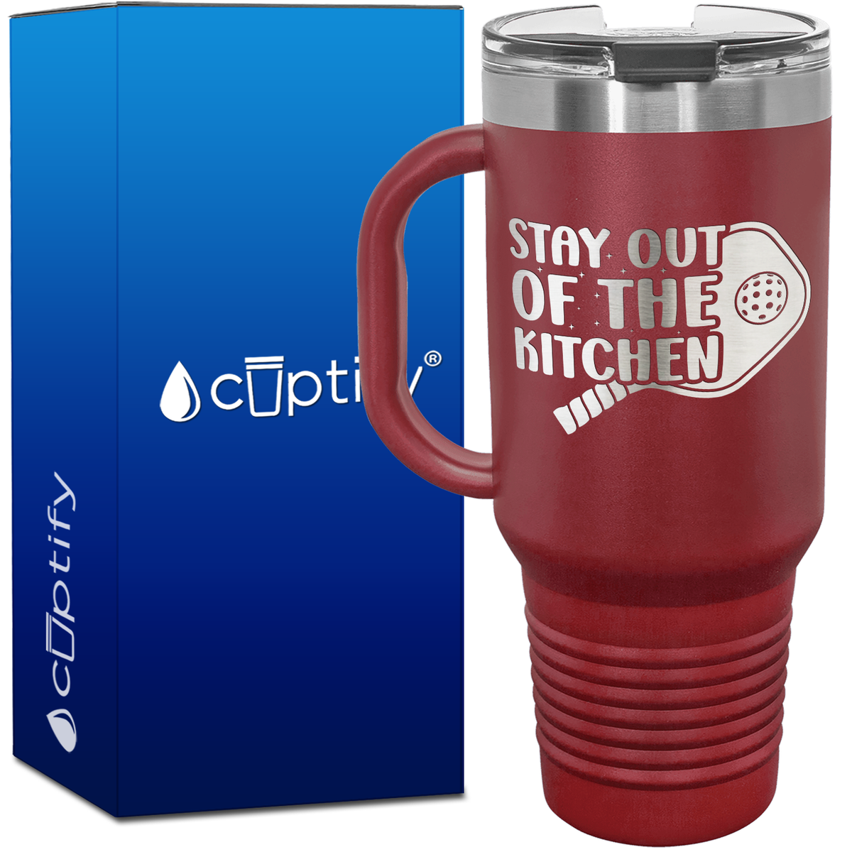 Stay Out of the Kitchen Pickleball 40oz Pickleball Travel Mug