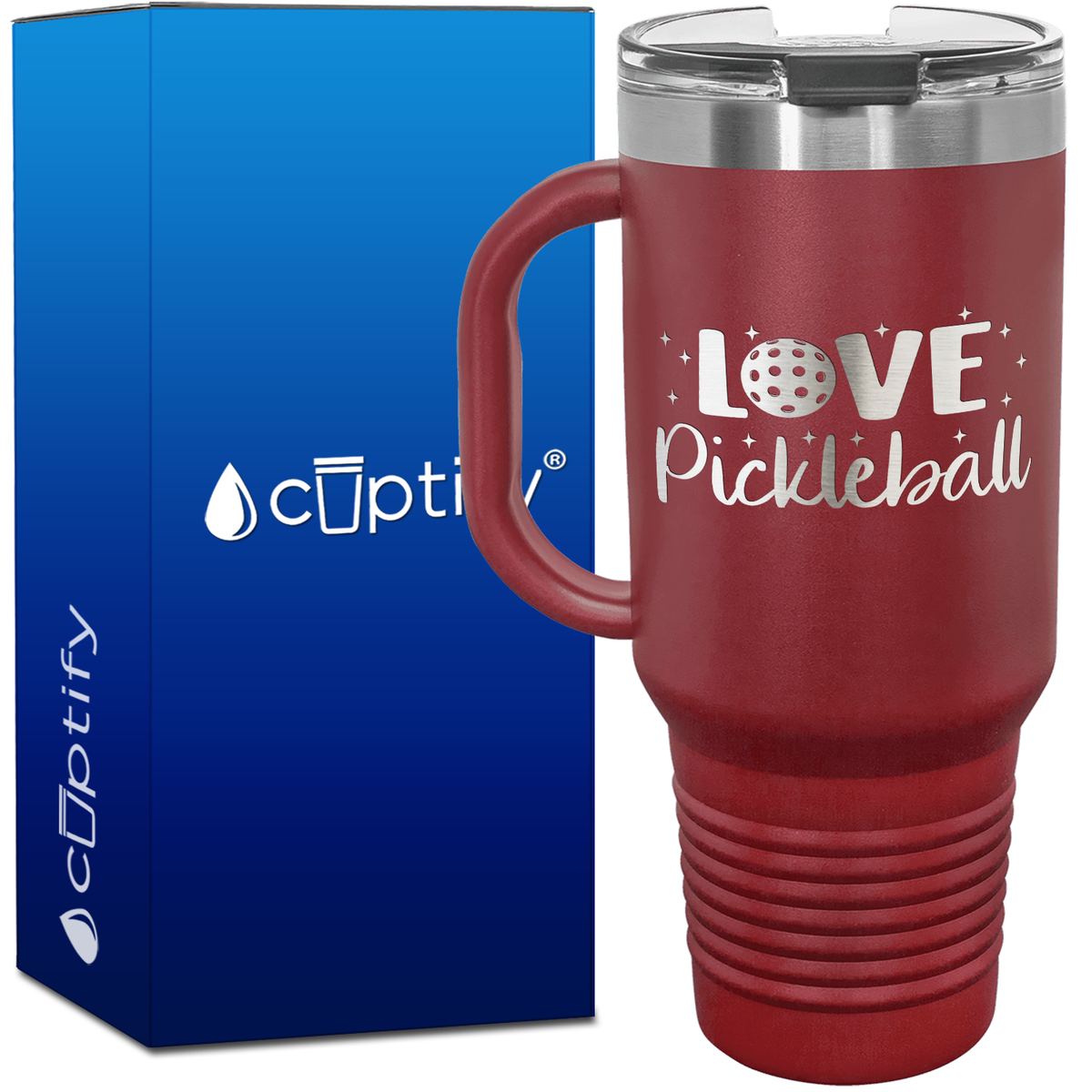 Pickleball Love 40oz Pickleball Travel Mug