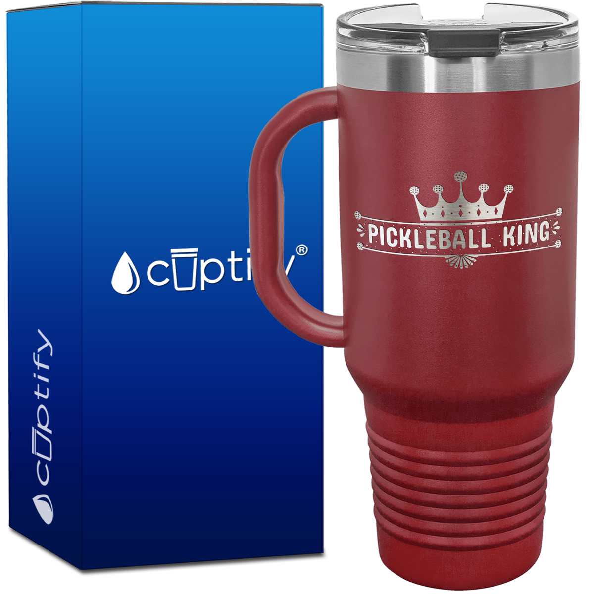 Pickleball King 40oz Pickleball Travel Mug