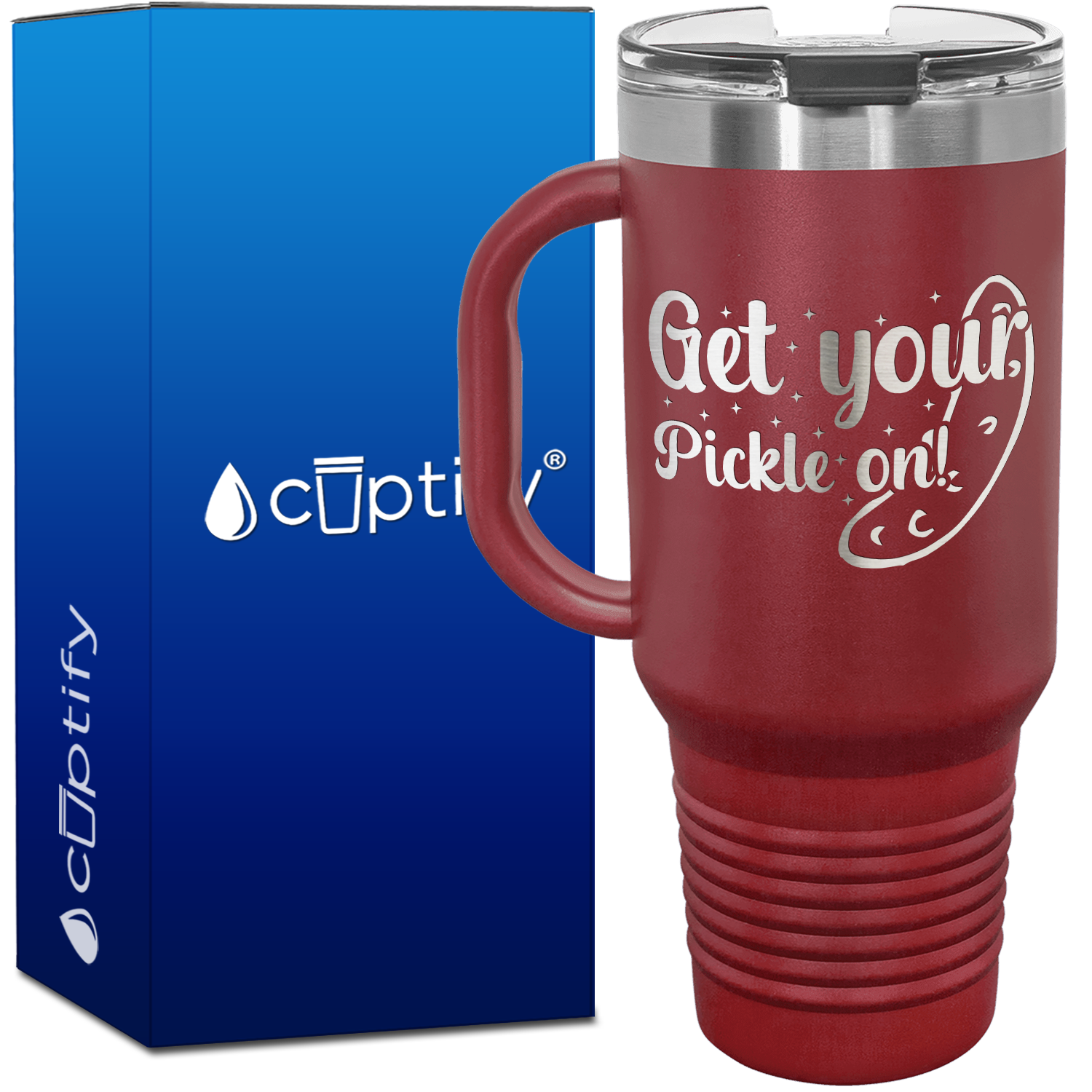 Get Your Pickle On 40oz Pickleball Travel Mug