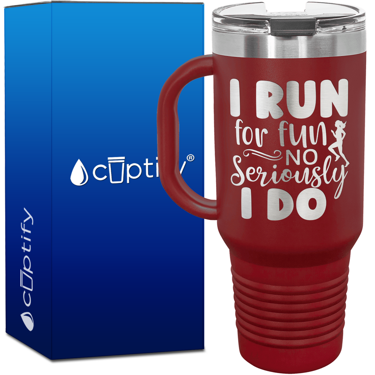 I Run for Fun No Seriously I Do 40oz Running Travel Mug