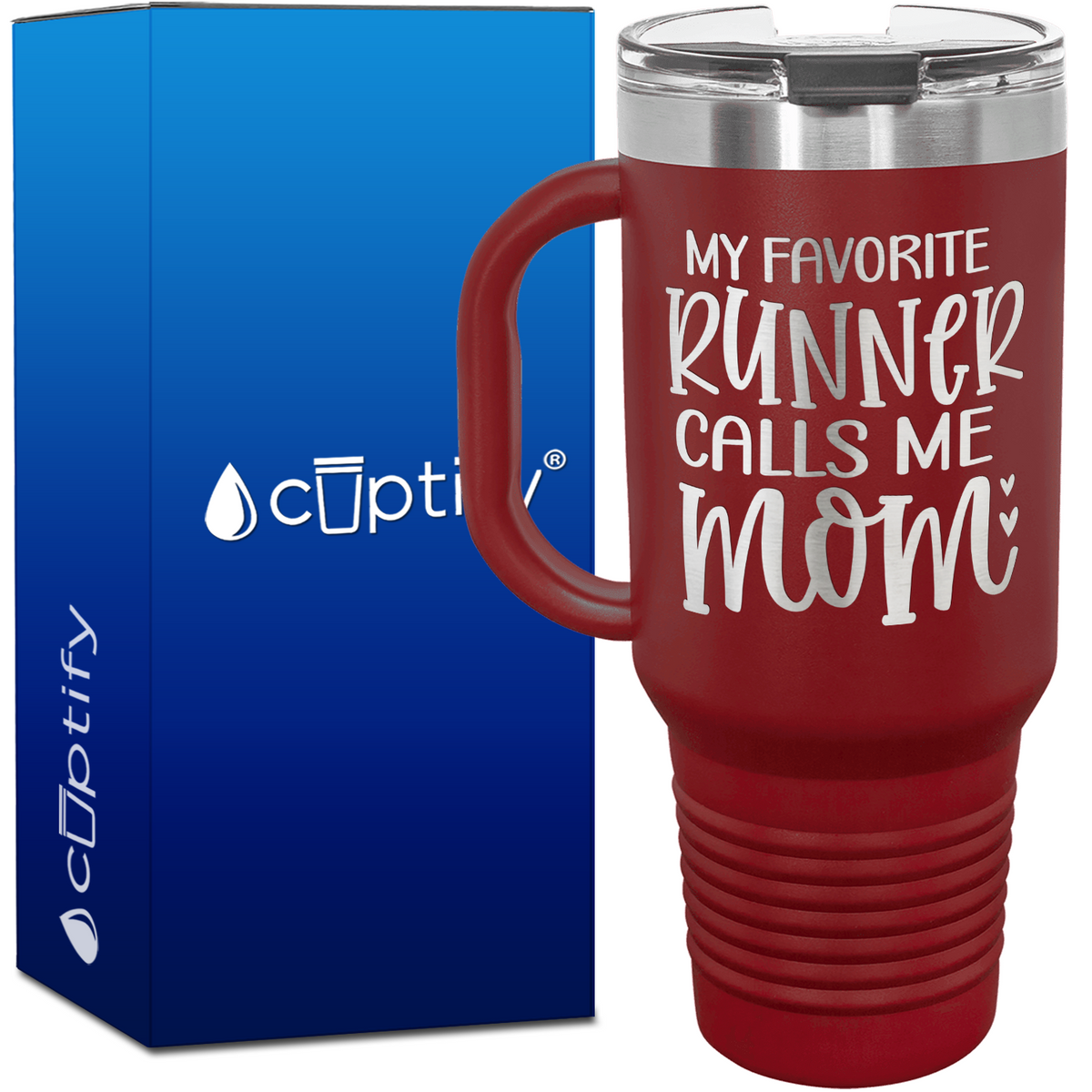 My Favorite Runner Calls Me Mom 40oz Running Travel Mug