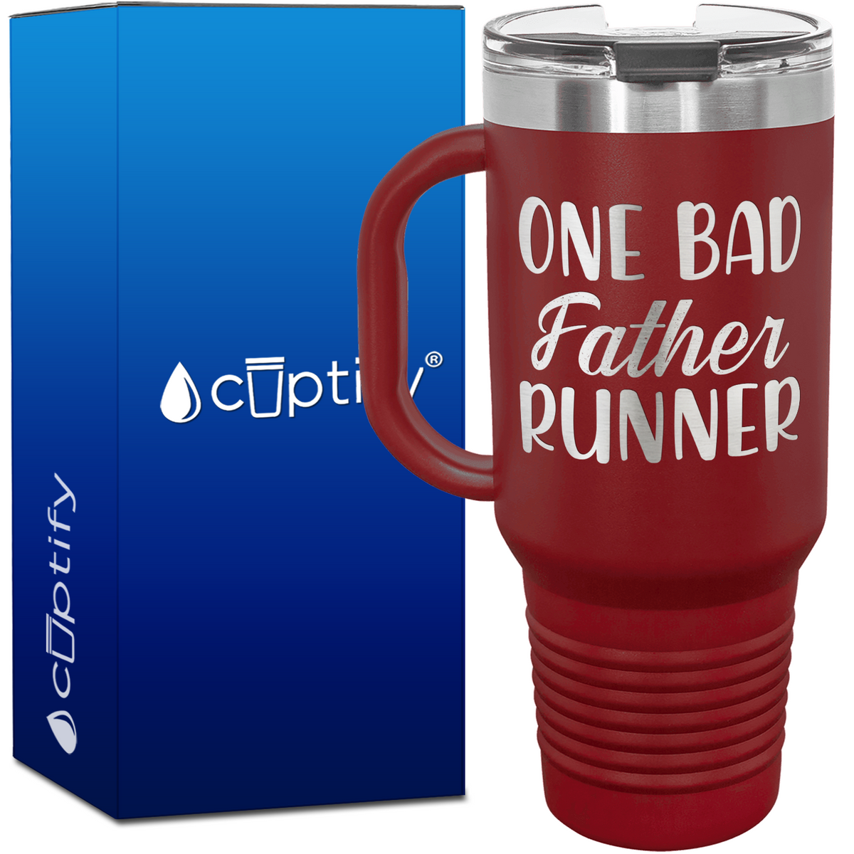 One Bad Father Runner 40oz Running Travel Mug
