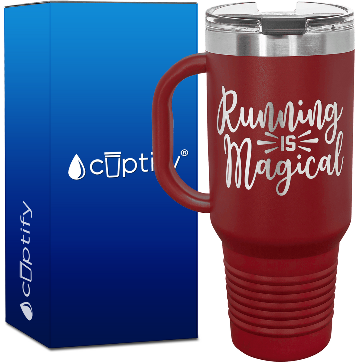 Running is Magical 40oz Running Travel Mug