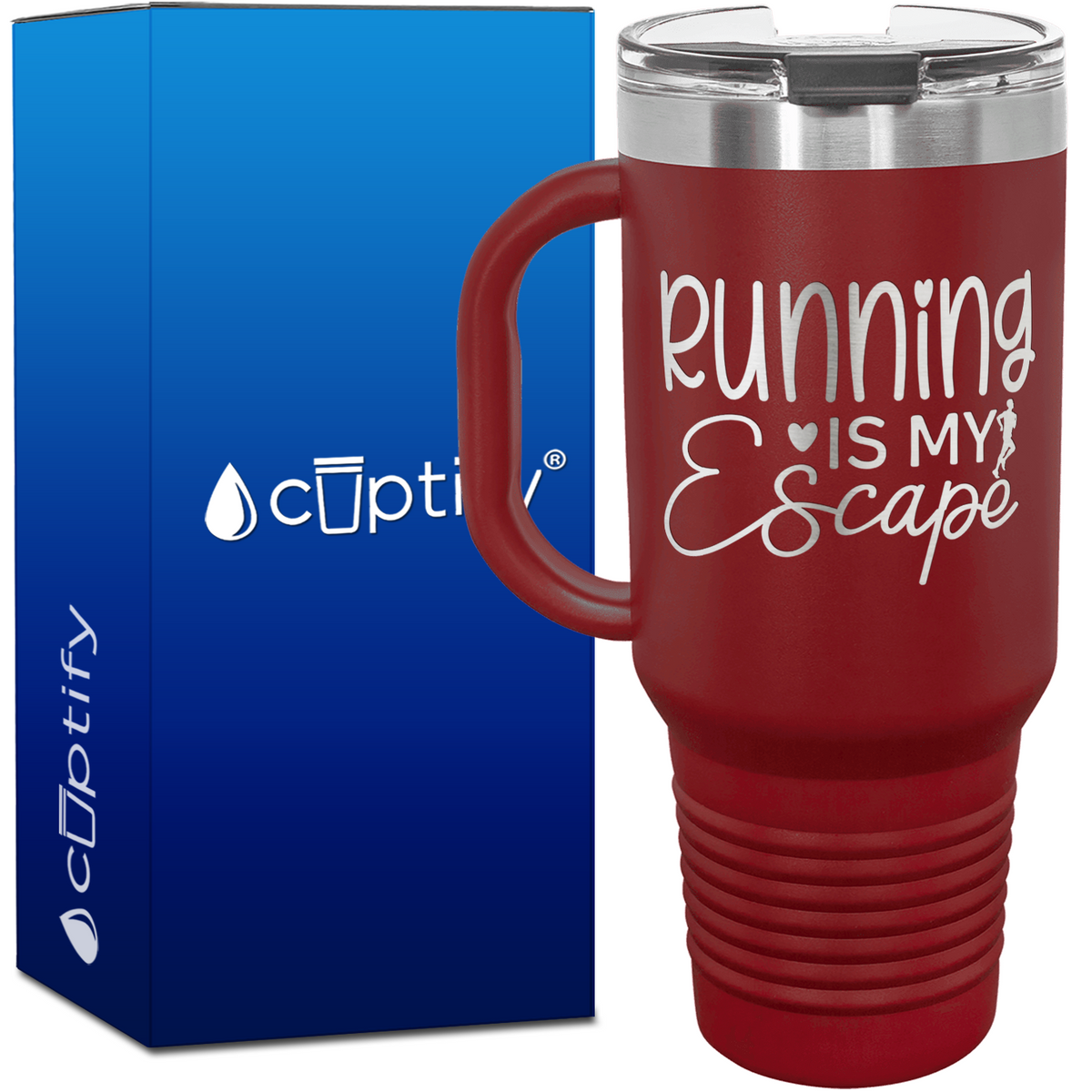 Running is my Escape 40oz Running Travel Mug