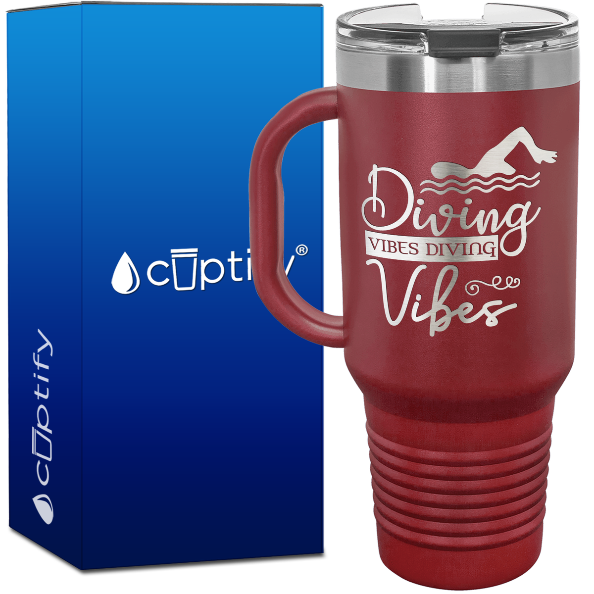 Diving Vibes Diving Vibes 40oz Swimming Travel Mug